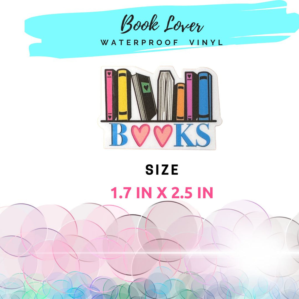 The perfect sticker for book lovers.  Whether you love fiction, romance, or true crime novels, show off your love of books with this cute and waterproof sticker.  It's waterproof and perfect for tumblers, phone cases, and anything else you love putting stickers on!