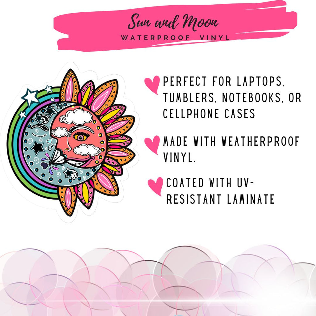 Sun and Moon sticker product details.