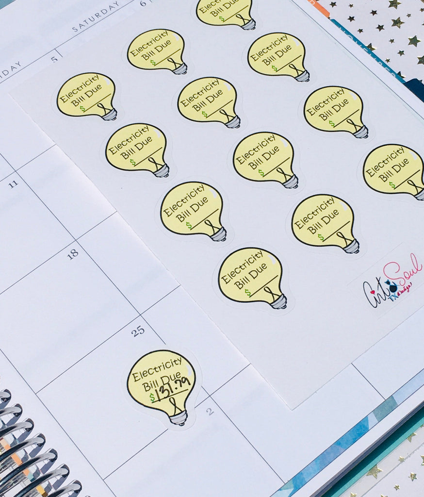 Write your monthly bill amount on the sticker to help you stay on budget.